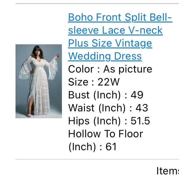Brand New Dorris Wedding dress - BOHO Beach vibes - Picture 3 of 5